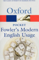 Pocket Fowler's Modern English Usage