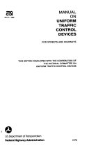 Manual On Uniform Traffic Control Devices For Streets And Highways