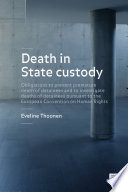 Death in State Custody Book