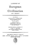 A Survey of European Civilization  1500 present