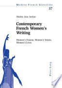Contemporary French Women's Writing PDF Book By Shirley Ann Jordan