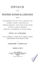 Origin of the Western Nations   Languages Book PDF