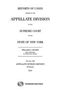 Reports of Cases Decided in the Appellate Division of the Supreme Court  State of New York