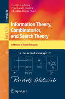 Information Theory, Combinatorics, and Search Theory [Pdf/ePub] eBook