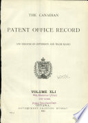 The Canadian Patent Office Record and Register of Copyrights and Trade Marks Book