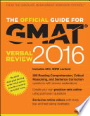 The Official Guide for GMAT Verbal Review 2016 with Online Question Bank and Exclusive Video Book