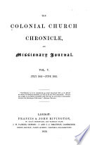 The Colonial Church Chronicle, and Missionary Journal