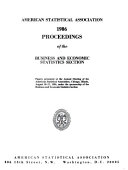 Proceedings of the Business and Economic Statistics Section