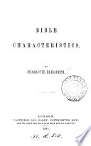 Bible characteristics  By Charlotte Elizabeth Book