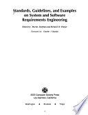 Standards, Guidelines, and Examples on System and Software Requirements Engineering