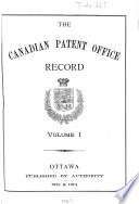 The Canadian Patent Office Record and Register of Copyrights and Trade Marks Book