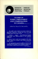 Studies in Public Employment and Compensation in Canada
