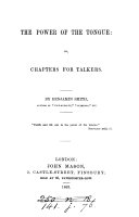 The power of the tongue: or, Chapters for talkers