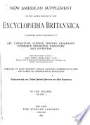 New American Supplement to the Latest Edition of the Encyclop  dia Britannica