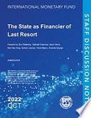 The State as Financier of Last Resort