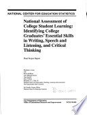 The National Assessment of College Student Learning