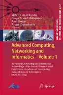 Advanced Computing, Networking and Informatics- Volume 1