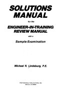 Solutions Manual for the Engineer in training Review Manual Book