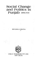Social Change and Politics in Punjab, 1898-1910