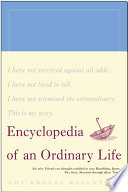 Encyclopedia of an Ordinary Life Book