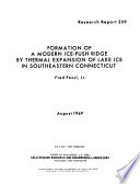 Formation of a Modern Ice push Ridge by Thermal Expansion of Lake Ice in Southeastern Connecticut Book