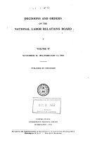 Decisions and Orders of the National Labor Relations Board