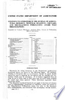 Citations to Literature in the Journal of Agricultural Research  Technical Bulletins  Circulars  and Miscellaneous Publications  other Than Bibliographies 