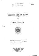 Union List of Latin American Newspapers in Libraries in the United States