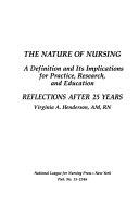 The Nature of Nursing Book