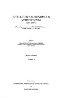 Intelligent Autonomous Vehicles 2004 (IAV 2004)