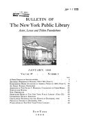 Bulletin of the New York Public Library, Astor, Lenox and Tilden Foundations