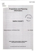 Projections and Planning Information, Napa County