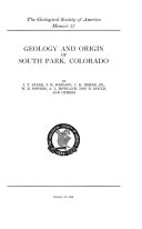 Geology and Origin of South Park, Colorado