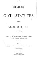Revised Civil Statutes of the State of Texas