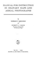 Manual for Instruction in Military Maps and Aerial Photographs