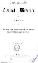 clerical directory for 1872