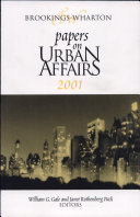 Brookings Wharton Papers on Urban Affairs  2001