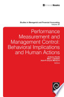 Performance Measurement and Management Control Book