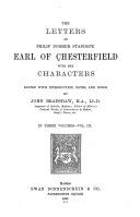 The Letters of Philip Dormer Stanhope, Earl of Chesterfield