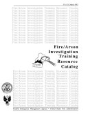 Fire/Arson Investigation Training Resource Catalog