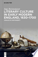 Literary Culture in Early Modern England  1630   1700 Book
