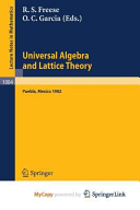 Universal Algebra and Lattice Theory