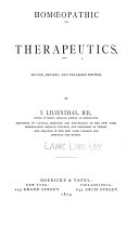 Homœopathic therapeutics c. 2 A-L
