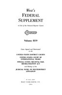West's federal supplement. [First Series.]