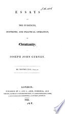 Essays on the Evidences, Doctrines, and Practical Operation of Christianity