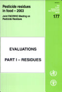 Pesticide Residues in Food - 2003