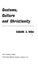 Customs, Culture and Christianity