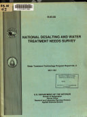 National Desalting and Water Treatment Needs Survey