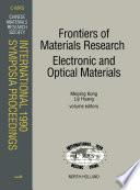 Frontiers of Materials Research  Electronic and Optical Materials Book