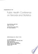 Proceedings of the Public Health Conference on Records and Statistics Book